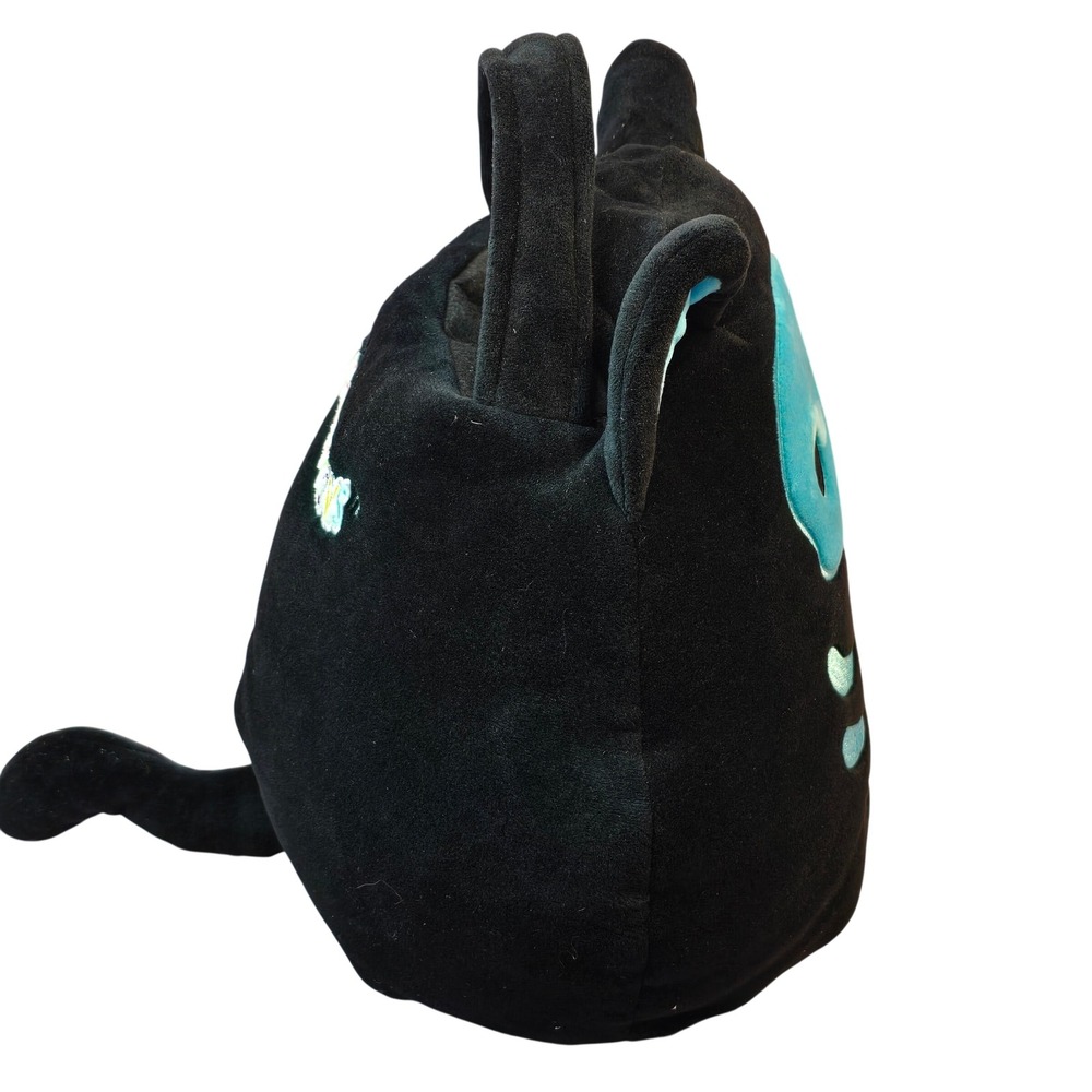 Squishmallows Stump Skeleton Cat Halloween Candy bag  Black Blue Kellytoy NEW - Picture 2 of 10